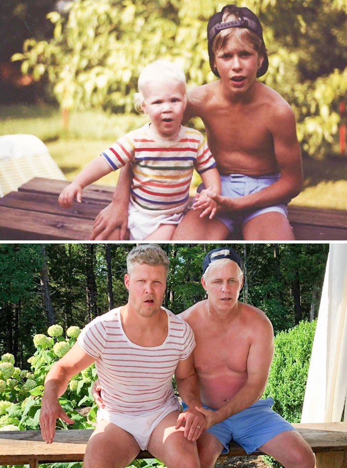 2 Of My Uncles Recreating A Decade-Old Picture (1980 vs. 2018)