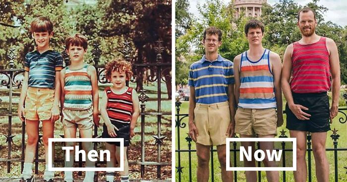 60 People That Absolutely Nailed Their Family Photo Recreations (New Pics)
