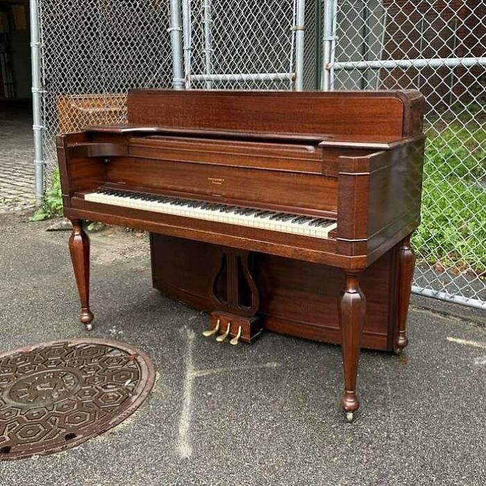 There Are Pianos And Then There Is This Piano. Someone Please Rescue This Beauty! Corner Of Gold & Nassau In Brooklyn
