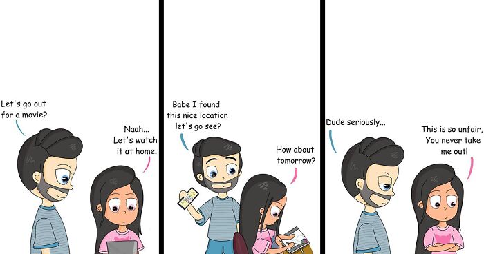 25 Relatable And Funny Comics About Living Together As A Couple By This Indian Artist