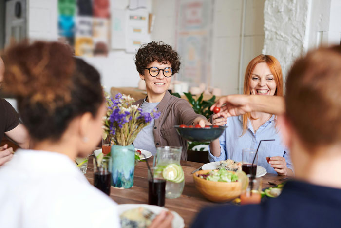 Woman Upset After Being Invited To Dinner Party Where She Was Served Salad While Others Had A Feast