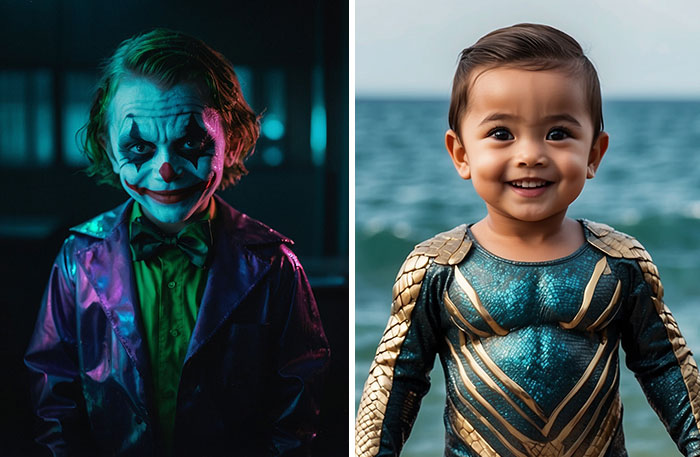 I Tried To Imagine What Superheroes Would Look Like As Kids (9 Pics)
