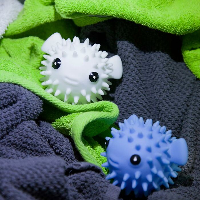 Make Laundry Time Fun With Cute, Reusable Puffer Fish Laundry Dryer Buddies