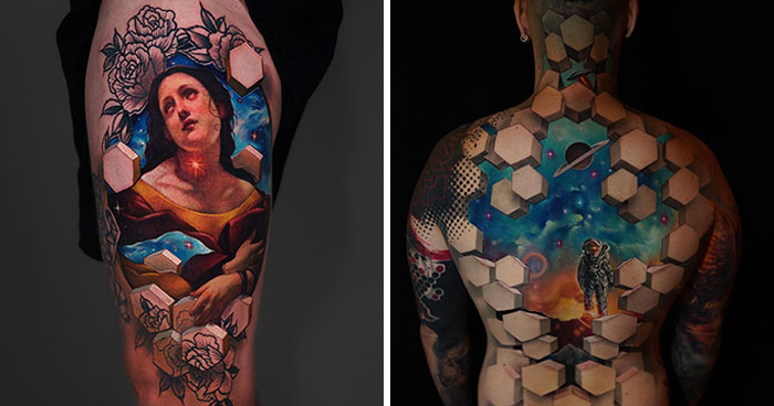 30 Mind-Bending Tattoos Capturing A World Within The Skin By This Artist (New Pics)