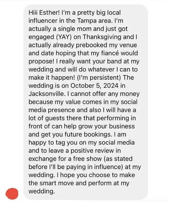 This Influencer Wanted A Local Band For Free