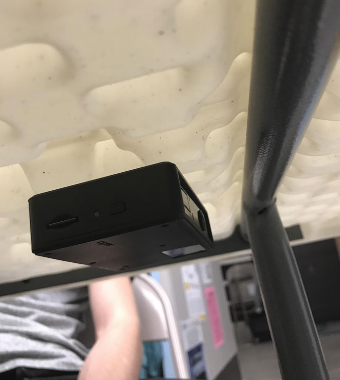 Secret Recording Device Under The Break Room Table At Work
