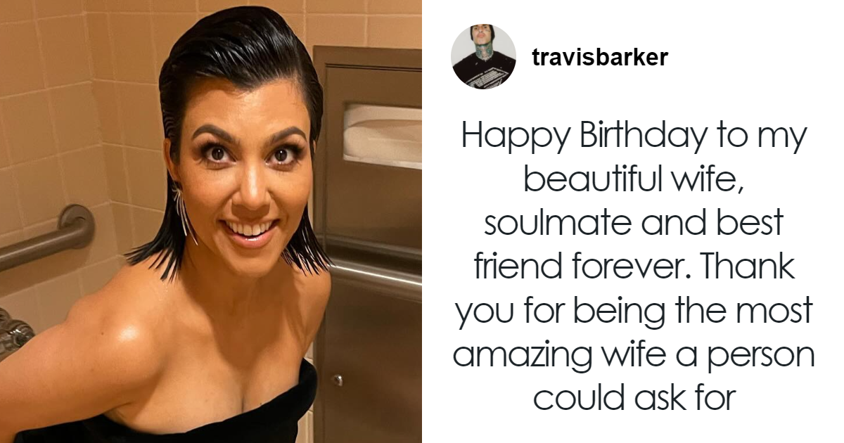 Travis Barker Wraps Up Birthday Tribute To Kourtney Kardashian With Photo  Of Her On The Toilet | Bored Panda