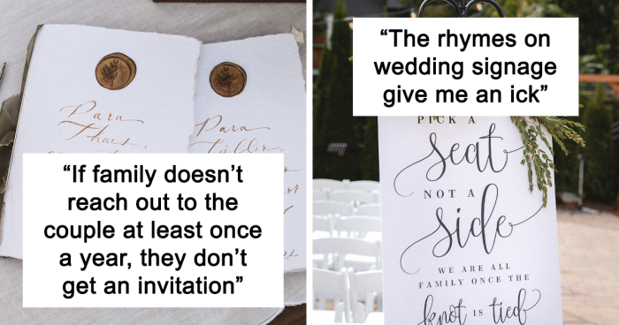 30 People Share Unpopular Wedding Opinions They Could Be Cancelled For