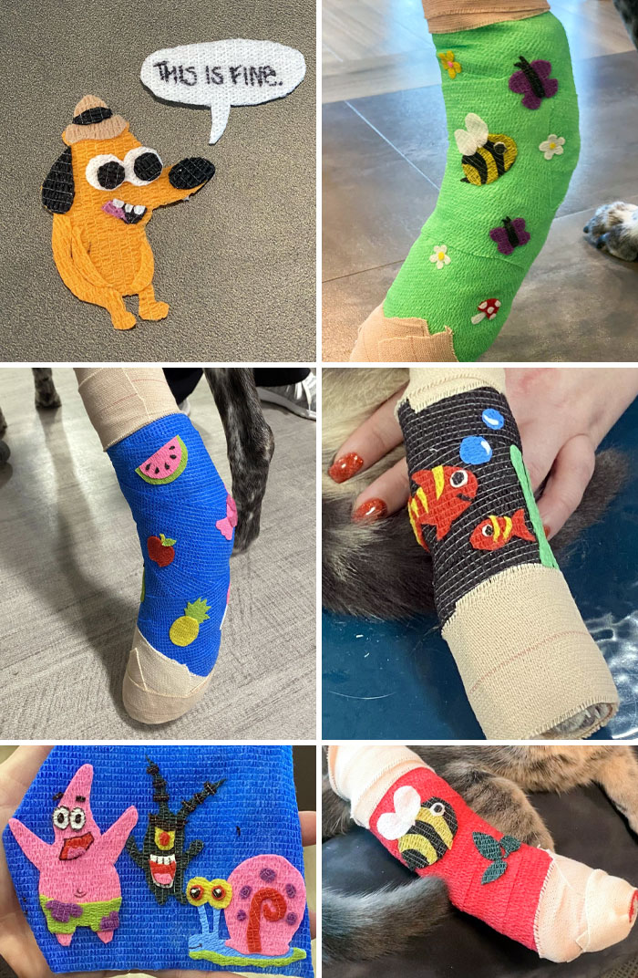 I Make Vet Wrap Art During Downtime At The Clinic. Here Are Some Of My Favorite Creations