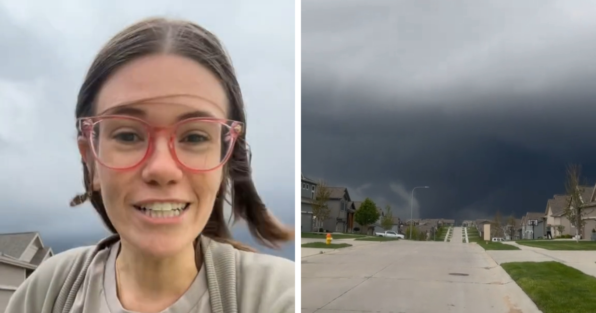 People Stunned As Midwestern Woman Goes Outside To Film Tornado After