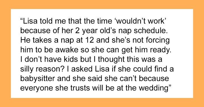 “He Takes A Nap At 12”: Bride Snaps After Entitled Sister Refuses To Attend Her Wedding