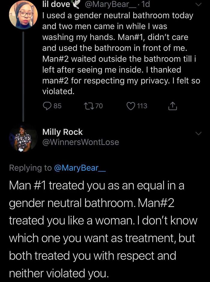 Cut The S**t Lady. You Chose The Bathroom