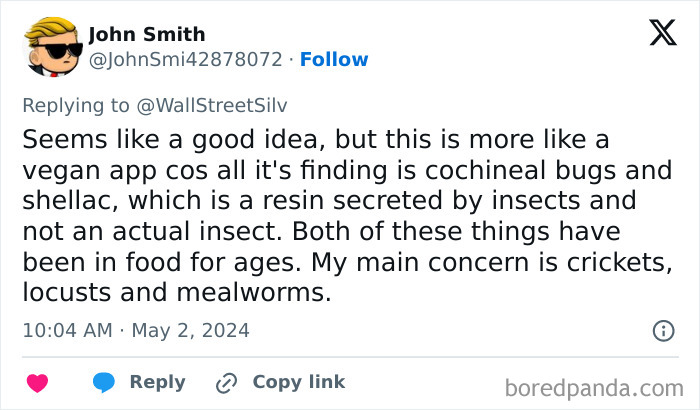 “We Will Not Eat The Bugs”: People Outraged To Learn About Common Insect-Sourced Food Additive “We Will Not Eat The Bugs”: People Outraged To Learn About Common Insect-Sourced Food Additive