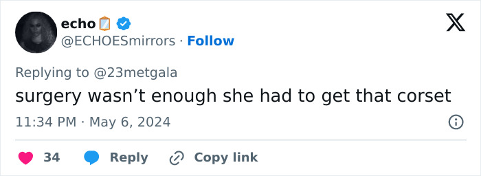 Kim Kardashian Blasted For “Unhealthy” And “Non-Existent” Waist In 2024 Met Gala Outfit Kim Kardashian Blasted For “Unhealthy” And “Non-Existent” Waist In 2024 Met Gala Outfit