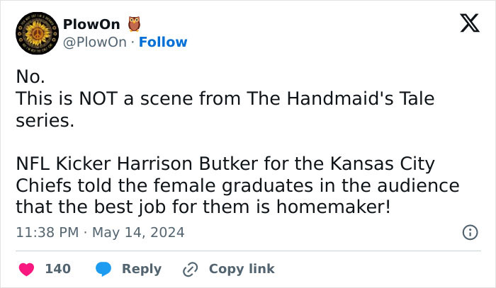 College Graduation Speech Sparks Handmaid’s Tale Comparisons And Calls For NFL Star Boycotts College Graduation Speech Sparks Handmaid’s Tale Comparisons And Calls For NFL Star Boycotts