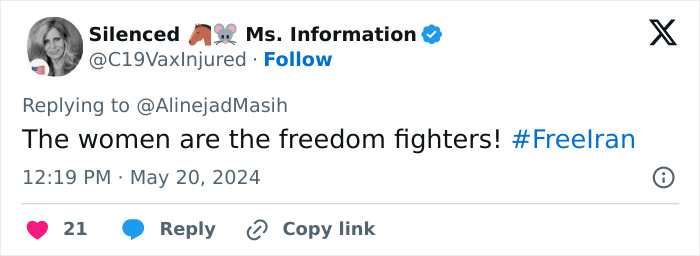 Iranian Women Celebrate Following President’s Fatal Helicopter Crash Iranian Women Celebrate Following President’s Fatal Helicopter Crash