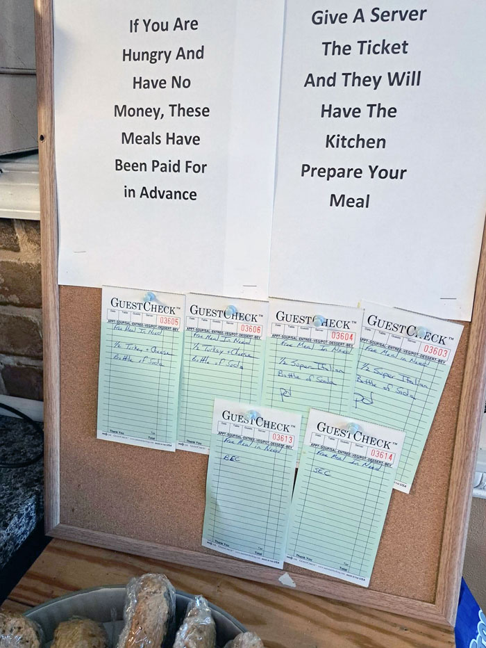 The Restaurant In My Town Has A Board With "No Questions Asked" Prepaid Meals For People In Need