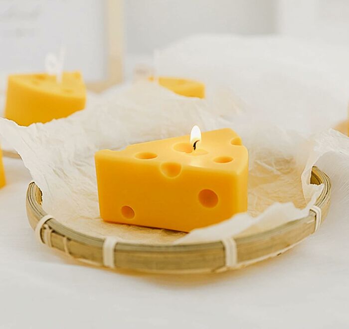 Don’t Worry, This Cheese-Shaped Candle Is Lactose-Free!