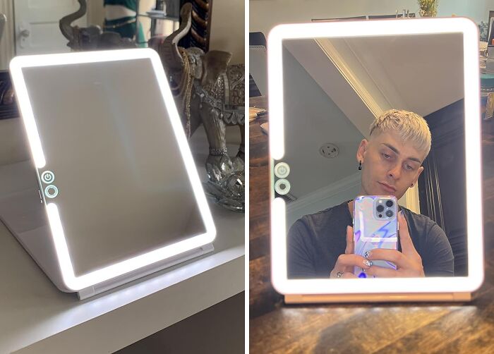 This Light-Up Makeup Mirror Will Have You Looking Like A Million Bucks, Even With Dodgy Hotel Lighting Working Against You