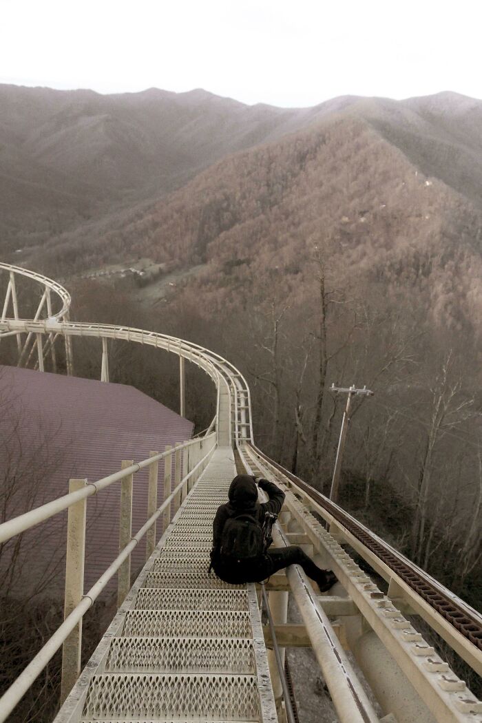 Abandoned Amusement Park In The Mountains
