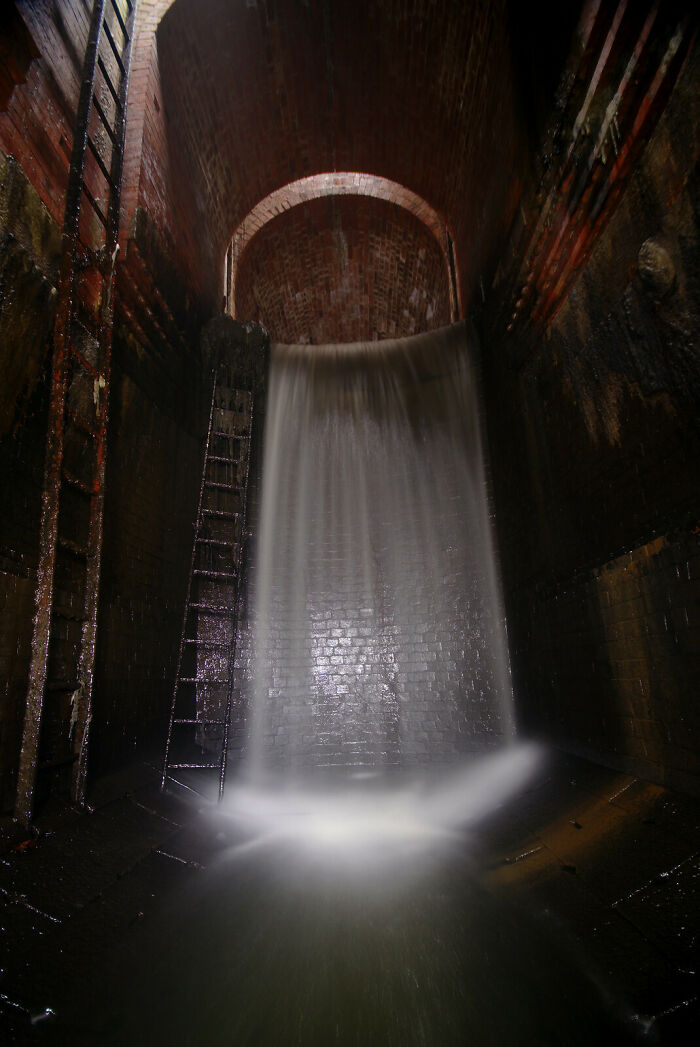 One Of Many Waterfalls Under Manchester, UK