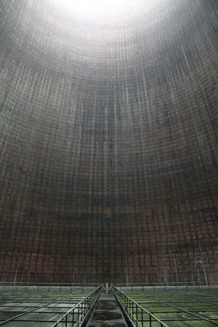 The Interior Of A Power Station Cooling Tower