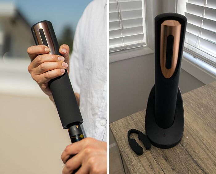 Your Mom Will Go From Box Wine Aficionado To Sommelier With This Rechargeable Electric Wine Bottle Opener 