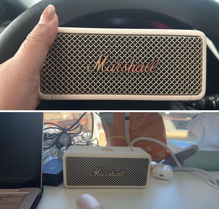 Every Rockstar Mom Needs A Marshall Portable Bluetooth Speaker To Play Anything Other Than Baby Shark On