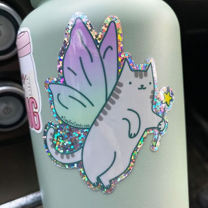 Sprinkle Some Glitter Magic With The Fairy Cat Sticker!