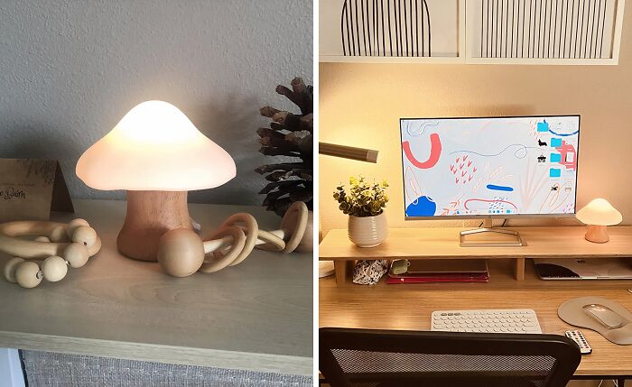 Illuminate Your Workspace With The Mushroom Lamp