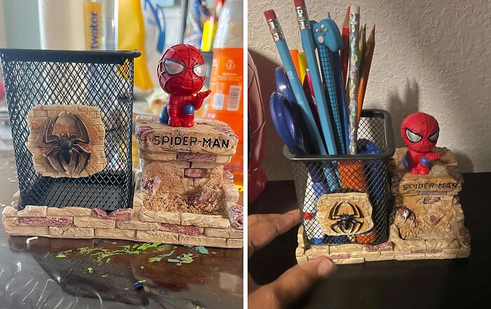 Swing Into Action And With Spiderman Pen Holder: The Perfect Addition To Any Superhero-Themed Workspace