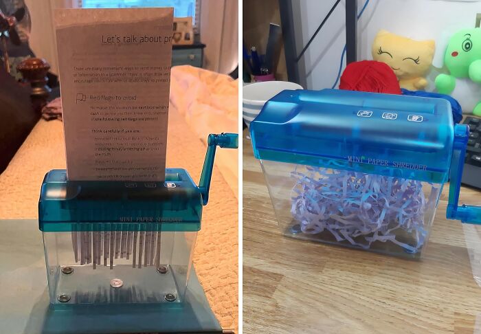 Shred In Style: Mini Hand Shredder - Portable Paper Cutting Tool For All Your Needs!