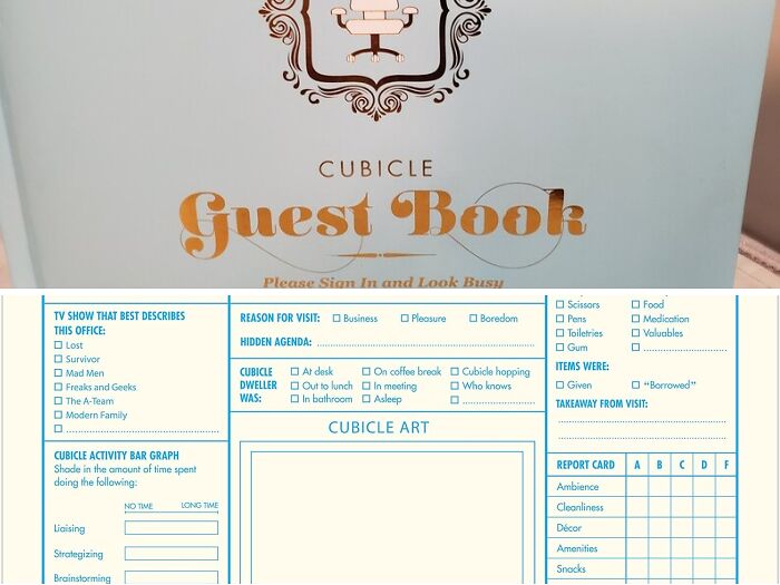 Welcome Your Guests In Style With The Knock Knock Guest Book For Your Cubicle!