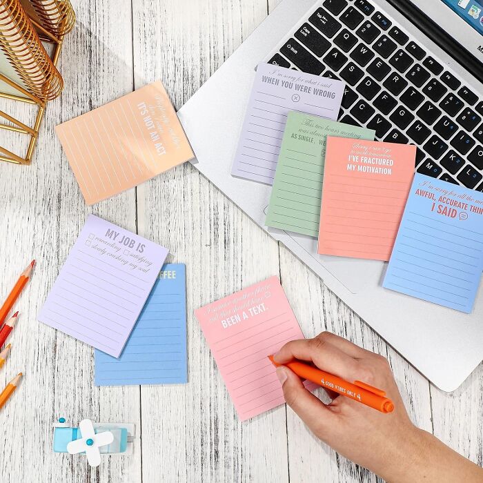 Office Essentials With A Twist: Assorted Notepads For Workers - Get Stuff Done With A Smile!