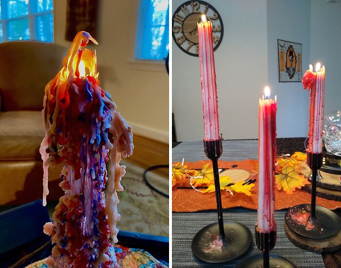 These Color Drip Candles Become More Beautiful The More They Burn. You Will Never Want To Throw Them Away!