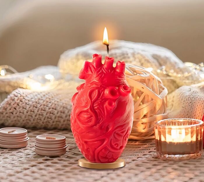 Say “You Light My Heart On Fire” With This Anatomical Heart Shaped Candle 