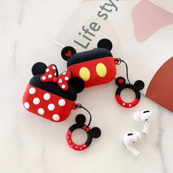 Turn Their Airpod Pros Into A Fun Fashion Statement With This Adorable Minnie Mouse AirPods Pro Case!
