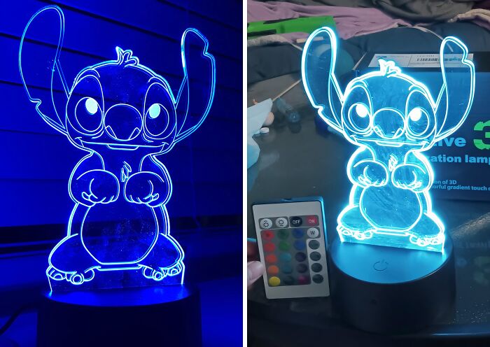Illuminate The Night With This Adorable 3D LED Stitch Lamp 