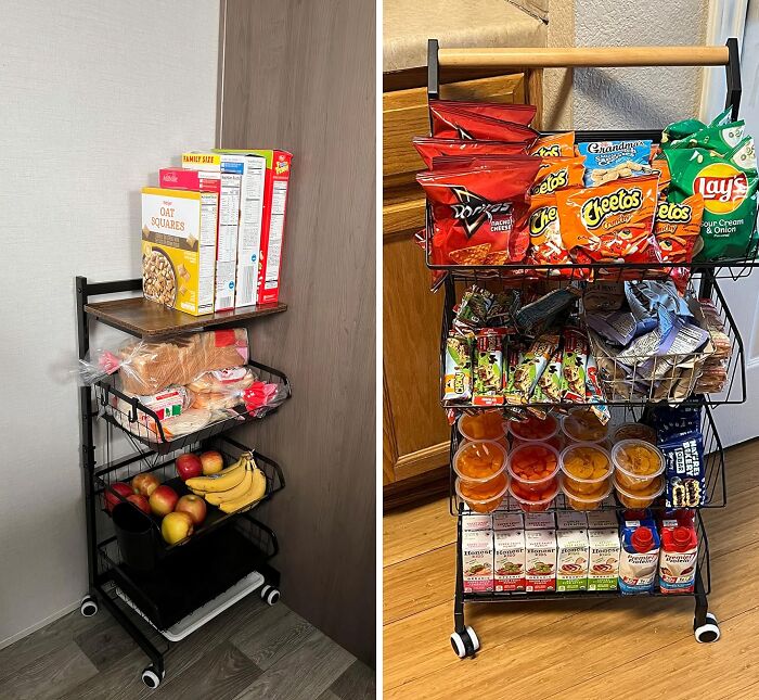 No Matter How Small Your Space, Snacks Need To Be Prioritized! This Snack Cart Is Your Stash Sollution