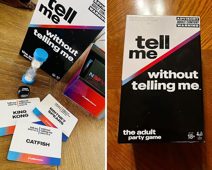 The "Tell Me Without Telling Me" Party Game Is The Latest Adult Card Game That Is Leaving Guests In Stitches!