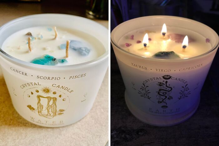 If You Forgot To Charge Your Gems In The Moonlight, This Crystal Candle Will Have Your Back