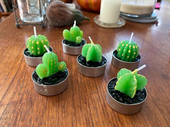 Replace Your Boring Tea Candles With These Prickly Cactus Candles 
