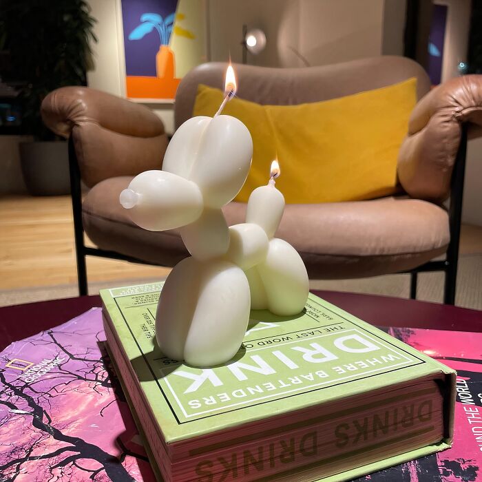 This Jef Koons Inspired Balloon Dog Candle Is Pawsitively Delightful 