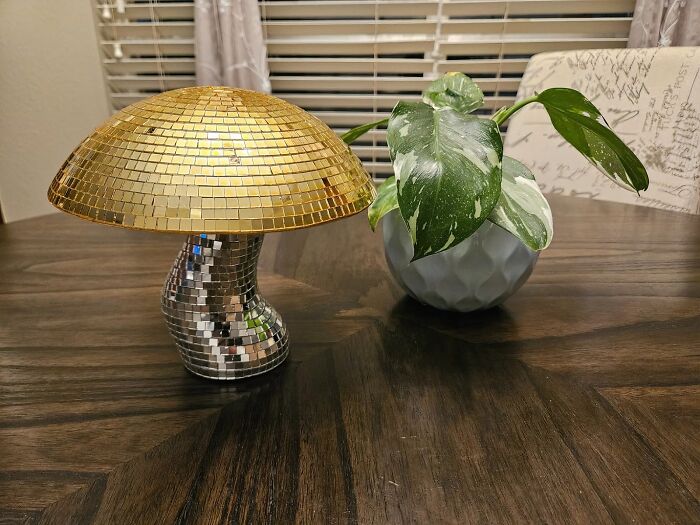 Who Says Boho Can’t Be A Little Funky Too? This Groovy Disco Mushroom Brings Boho To The Ballroom