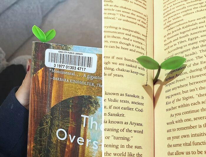 Give Your Reading Game A Fresh Look With This Little Green Sprout Shape Bookmark 