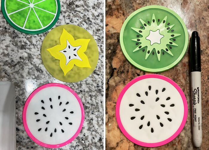 More Sip And Less Slip With These Fruit Slice Silicone Drink Coasters 
