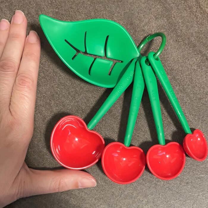 This Cherry Shape Measuring Spoons & Egg Separator Set Is A 2-In-1 Cherry On Top Of A Quirky Kitchen