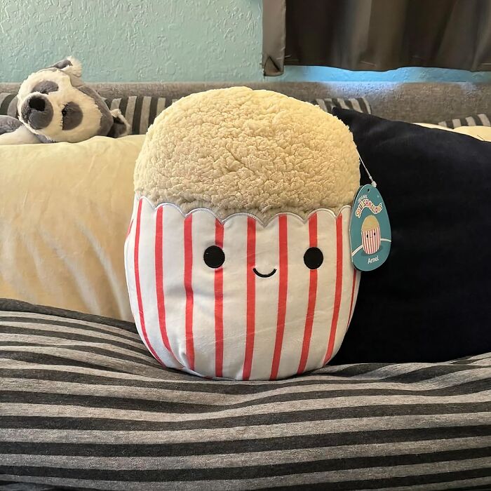 A Popcorn Shape Squishmallows Toy Is The Ultimate Movie Night Companion
