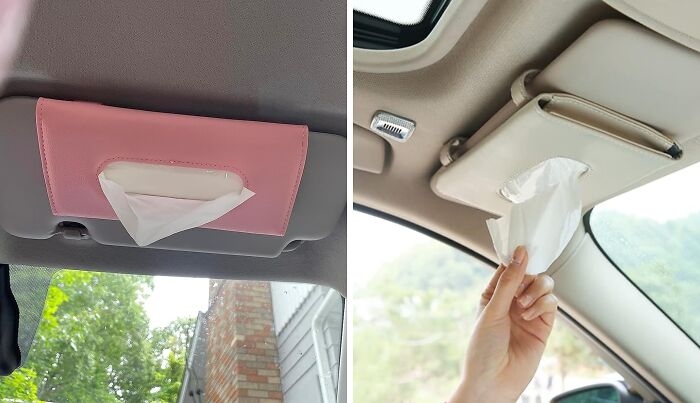 This Sun Visor Tissue Holder Is A Sleek Update To A Tried And Tested Favorite
