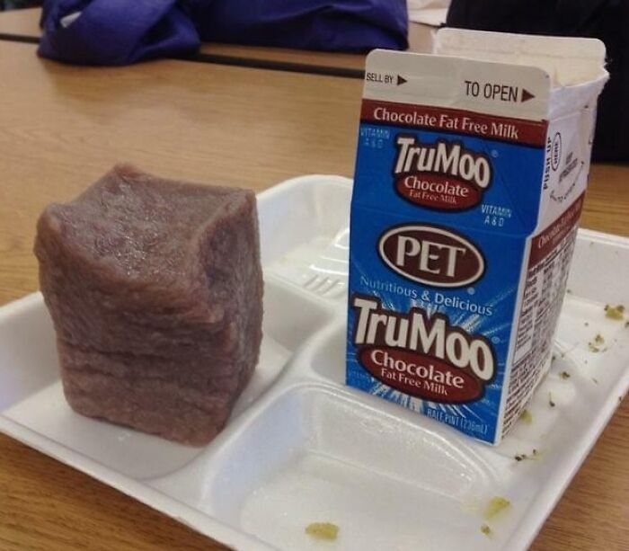 USA: The Milk I Got During Lunch In High School. No, It's Not A Meat Cube